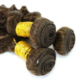 Deep Wave Bundles Human Hair 1/3/4 Bundles Brazilian Raw Hair Weave 1/3/4 Chocolate Brown Curly Bundles Hair Extensions