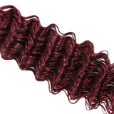 99j Burgundy Deep Wave Bundles Colored Human Hair Bundles Weaves 1/3/4 Pcs Brazilian Remy Hair Extension Curly Hair Bundles