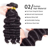 12A Human Hair Bundles Loose Deep Wave Bundles Human Hair 100% Brazilian Virgin Human Hair Extensions