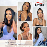 Bob Wig Human Hair 180 Density Glueless Wigs Human Hair Pre Plucked Pre Cut Glueless Wigs Human Hair 13x4 Hd Lace Closure Wigs