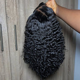 Kinky Curly Short Bob Blunt Cut 13X4 HD Full Lace Frontal Synthetic Wig For Women Prepluck With Bleached Knots Glueless Wigs