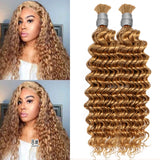 Wholesale 100% Deep Wave Human Hair Bulk for Boho Braids Raw Hair Extensions Deep Wave Bundles 12A Vietnamese Hair 30 inch