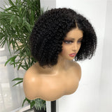Kinky Curly Bob Wigs Afro Kinky 4*4 Lace Closure Wigs Kinky Curly Human Hair Wigs Afro Kinky Curly BOB Wigs For Women HairUGo