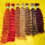 Wholesale 100% Deep Wave Human Hair Bulk for Boho Braids Raw Hair Extensions Deep Wave Bundles 12A Vietnamese Hair 30 inch