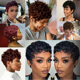 Curly Lace Frontal Wig 13x4 HD Lace Wig Human Hair Short Curly Human Hair Wigs 180% Density For Women