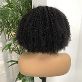 Kinky Curly Bob Wigs Afro Kinky 4*4 Lace Closure Wigs Kinky Curly Human Hair Wigs Afro Kinky Curly BOB Wigs For Women HairUGo