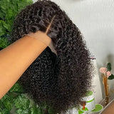 Short Bob Glueless Wigs Deep Wave Glueless Human Hair Ready To Wear 180% Pre Cut Lace 4x4 13x4 Culry Lace Front Human Hair Black