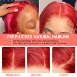 13x6 Hd Hot Red Lace Frontal Human Hair Wigs 13x4 Brazilian Colored Body Wave Lace Front Wig 4x4 5x5 Closure Wig For Women