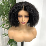 Kinky Curly Bob Wigs Afro Kinky 4*4 Lace Closure Wigs Kinky Curly Human Hair Wigs Afro Kinky Curly BOB Wigs For Women HairUGo