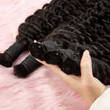 Natural Human Braiding Hair 26 28 Inch Deep Water Wave Bulk Human Hair for Boho Braids No Weft 16A Virgin Curly Hair Extensions