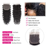 32 Inch Deep Wave 100% Human Hair Bundle With Closure Curly 3 Bundles With Closure Human Hair Weavings And Closure Vietnamese
