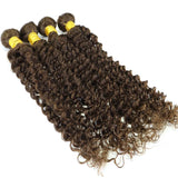 Deep Wave Bundles Human Hair 1/3/4 Bundles Brazilian Raw Hair Weave 1/3/4  Chocolate Brown Curly Bundles Hair Extensions