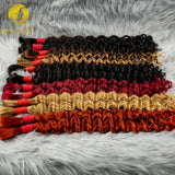 Water Wave Curly 100% Human Hair Bundles for Boho Braid No Weft Deep Wave Brazilian Virgin Hair Bulk for Braiding Extension
