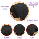 Natural Black Kinky Curly Pixie Bob Cut Wig Human Hair Full Machine Made Wigs For Women