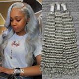 Wholesale 100% Deep Wave Human Hair Bulk for Boho Braids Raw Hair Extensions Deep Wave Bundles  12A Vietnamese Hair 30 inch