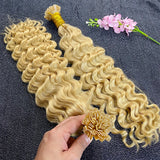 613 Flat Tip Hair Deep Wave 100% Human Vietnamese Bundles Extensiones Cabello Keratin K Tips Braiding Real Natural Fusion Hair