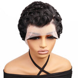 Curly Lace Frontal Wig 13x4 HD Lace Wig Human Hair Short Curly Human Hair Wigs 180% Density For Women