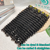 28 30 Inch Deep Wave Human Hair Bundles Unprocessed Weaving Raw Virgin Curly Hair Bundles Weave Extensions Deals For Woman