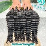 28 30 Inch Deep Wave Human Hair Bundles Unprocessed Weaving Raw Virgin Curly Hair Bundles Weave Extensions Deals For Woman