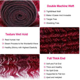 99J Burgundy Bundles Human Hair Deep Wave Bundles Human Hair Red Color Brazilian Hair 1/3 Bundles Virgin Hair Extensions 100G