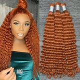 Wholesale 100% Deep Wave Human Hair Bulk for Boho Braids Raw Hair Extensions Deep Wave Bundles  12A Vietnamese Hair 30 inch